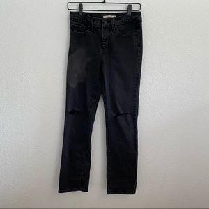 LEVIS Women’s Size 26 Black “314 Shaping Straight” Denim Jean Pant